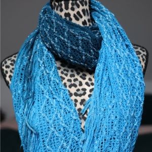 Two-Toned Blue Infinity Scarf